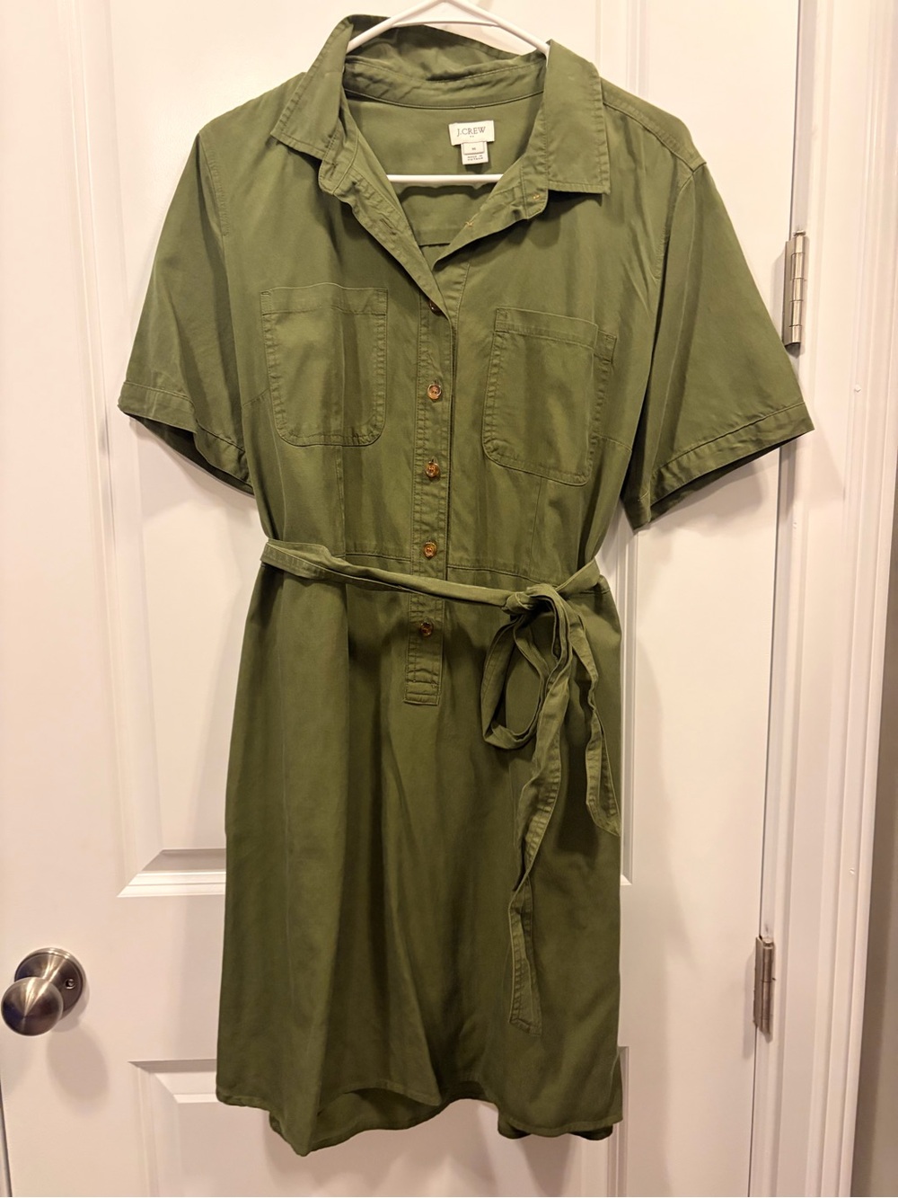 J. Crew Olive Green Shirt Dress